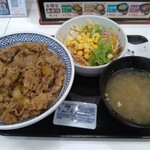 吉野家 - 牛丼＜アタマの大盛＞＋サラダセット