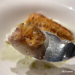 プチレストラン ブーケ・ド・フランス - 甘鯛の鱗焼 ジュ･ド･コキヤージュ