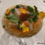 プチレストラン ブーケ・ド・フランス - 鮑と海鞘のコンソメジュレ