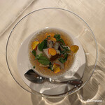 プチレストラン ブーケ・ド・フランス - 鮑と海鞘のコンソメジュレ