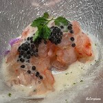 プチレストラン ブーケ・ド・フランス - 海老のフォンとキャビアで味わう北海縞海老