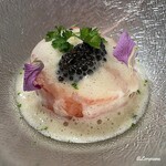 プチレストラン ブーケ・ド・フランス - 海老のフォンとキャビアで味わう北海縞海老