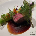 プチレストラン ブーケ・ド・フランス - ジャージー牛のフィレ肉の低温調理