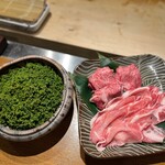 おかもと - 花山椒と豚肉・牛ロース