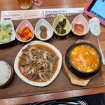韓サラン - チョイスハプサン　プルコギと味噌チゲセット