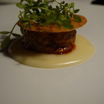 Restaurant Satoshi.F - 自家製ソーセージとジャガイモピューレ、春巻きの皮