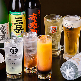 A wide variety of products including carefully selected Japanese sake! All-you-can-drink course (for drinks only) available ◎