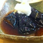 そば処 赤星 - 揚げなす