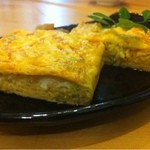 そば処 赤星 - ネギ入り卵焼き