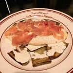 山下食堂 - なすのソテーとオムレツ　パルミジャーノのクリーム