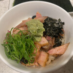 らぅめん考房 ありがた屋 - わさびのちゃーしゅーご飯(400円)