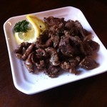 ギザ（砂肝のスパイス炒め、500円）