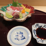 帰燕 - お造りです。寝かせ具合も絶妙。