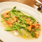 da Uma - アスパラソバージュとアオヤギのフレーゴラ　byまみこまみこ