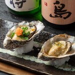 Kaki Tsubata - 焼き牡蠣2種盛り