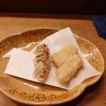 花いち - アオリイカと干し芋の天ぷら