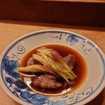 花いち - 茗荷と牛肉のすき焼き