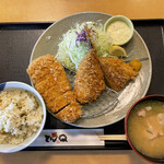 とんＱ - やまと豚ロース&アジフライ定食