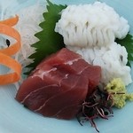 めん坊 - マグロの造りと鱧落とし♪