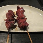 鳥宮 - 炭火焼きレバー他