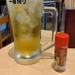 Sengyo To Kushiyaki Senou - メガ緑茶ハイ（税別 270円）