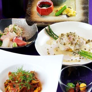 Course meal with all-you-can-drink using seasonal ingredients ⇒ 6000 yen