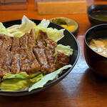 Imahan Ajidokoro - ステーキ丼 1430円。