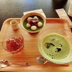 ぼうず'n coffee - アイス抹茶 600円、ほうじ茶ゼリー 500円、白玉宇治金時 500円（いずれも税込）