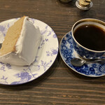 茶亭 羽當 - ブレンドコーヒーとシフォンケーキ