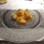 エルルカン・ビス - 鱧のフリット 赤メロン添え