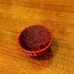 俺の中華たなか家 - 「自家製辛味噌」は小さい器で提供(^^)d　後半良い仕事をします(^_-)-☆