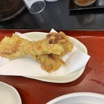 極楽うどん TKU - 鶏天天むすのセット