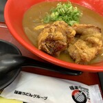 極楽うどん TKU - おいしいカレーうどん（普通）・鶏天トッピング2個