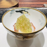 きう - ◆明石の蛸、茗荷 、生姜 、浅葱の赤酢ジュレがけ