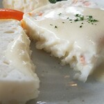 キッチン ブルー グローブ - テリーヌの断面、超柔らかです。