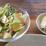 キッチン ブルー グローブ - サラダ、お新香のアップ