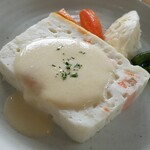 キッチン ブルー グローブ - 反対側から