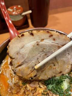 Mennba tadokorosyouten - 山椒味噌ラーメン　トッピング炙りチャーシュー