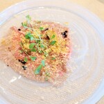 La Brianza - 和牛自家製ブレザオラミモレットチーズバルサミコソースアーティチョークフリット。少しお久しぶりのブレザオラとても美味しい。アーティチョークのフリットもホクホク感が良かったな濃厚チーズもいい感じ