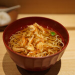 日本橋 蕎ノ字 - バラ桜海老を。時々かき揚げをこれに変えて貰ってます