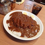 カレーハウス キラリ - カツカレー(大)+茹で玉子+コーラ