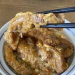 東華ファミリー 日田店 - 厚いカツが重ねって盛ってあります。