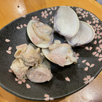 柳寿司 - 地ハマグリの酒蒸し