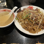 天坊 - ソースレバー焼きそば 850円