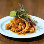 Stir-fried hachinosu with tomato sauce