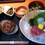 Rakushoku Fukae Bashi Okoge - 再訪：お造り定食800円