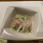 たか濱 - お通し　穴子の道明寺あんかけ