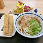 麺乃庄 つるまる饂飩 - ぶっかけうどん冷390円＋ちくわ天140円×2本