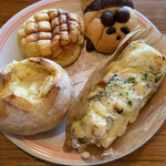 ジロー310 - メロンパン・パンダパン・クリームチーズフランス・きのこシチューパン