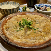 新宿割烹 中嶋 - 鰯柳川鍋定食1100円に追加で鰯刺身ハーフ440円